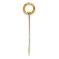 14K Yellow Gold Large Fancy Script Letter I Initial Charm view 2