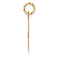 14K Yellow Gold Large Fancy Script Letter L Initial Charm view 2