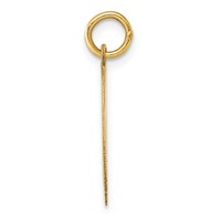 14K Yellow Gold Large Fancy Script Letter M Initial Charm view 2