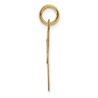 14K Large Fancy Script Letter O Initial Charm view 2