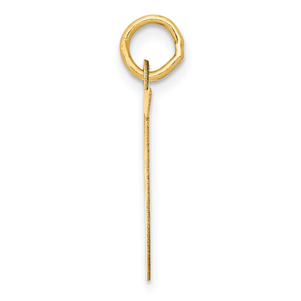 14k Large Fancy Script Letter T Initial Charm (YC654T)