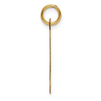 14K Yellow Gold Large Fancy Script Letter T Initial Charm view 2