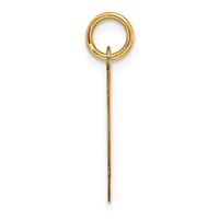14K Large Fancy Script Letter V Initial Charm view 2