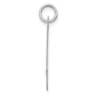 14K White Gold Large Fancy Script Letter a Initial Charm view 2