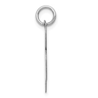14K White Gold Large Fancy Script Letter B Initial Charm view 2
