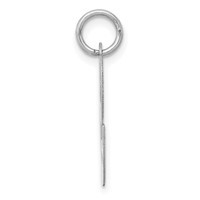 14K White Gold Large Fancy Script Letter C Initial Charm view 2