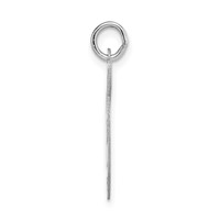 14K White Gold Large Fancy Script Letter G Initial Charm view 2