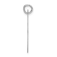 14K White Gold Large Fancy Script Letter I Initial Charm view 2