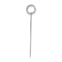 14K White Gold Large Fancy Script Letter J Initial Charm view 2