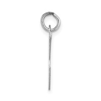 14K White Gold Large Fancy Script Letter K Initial Charm view 2