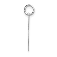 14K White Gold Large Fancy Script Letter L Initial Charm view 2