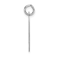 14K White Gold Large Fancy Script Letter O Initial Charm view 2