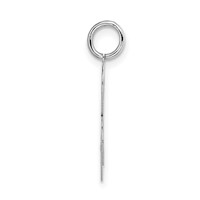 14K White Gold Large Fancy Script Letter R Initial Charm view 2