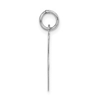 14K White Gold Large Fancy Script Letter S Initial Charm view 2