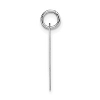 14K White Gold Large Fancy Script Letter V Initial Charm view 2