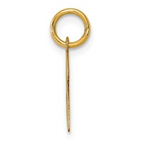 14K Yellow Gold Small Script Letter B Initial Charm view 2
