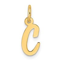 14K Small Script Letter C Initial Charm view 1