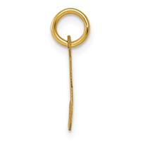 14K Yellow Gold Small Script Letter E Initial Charm view 2