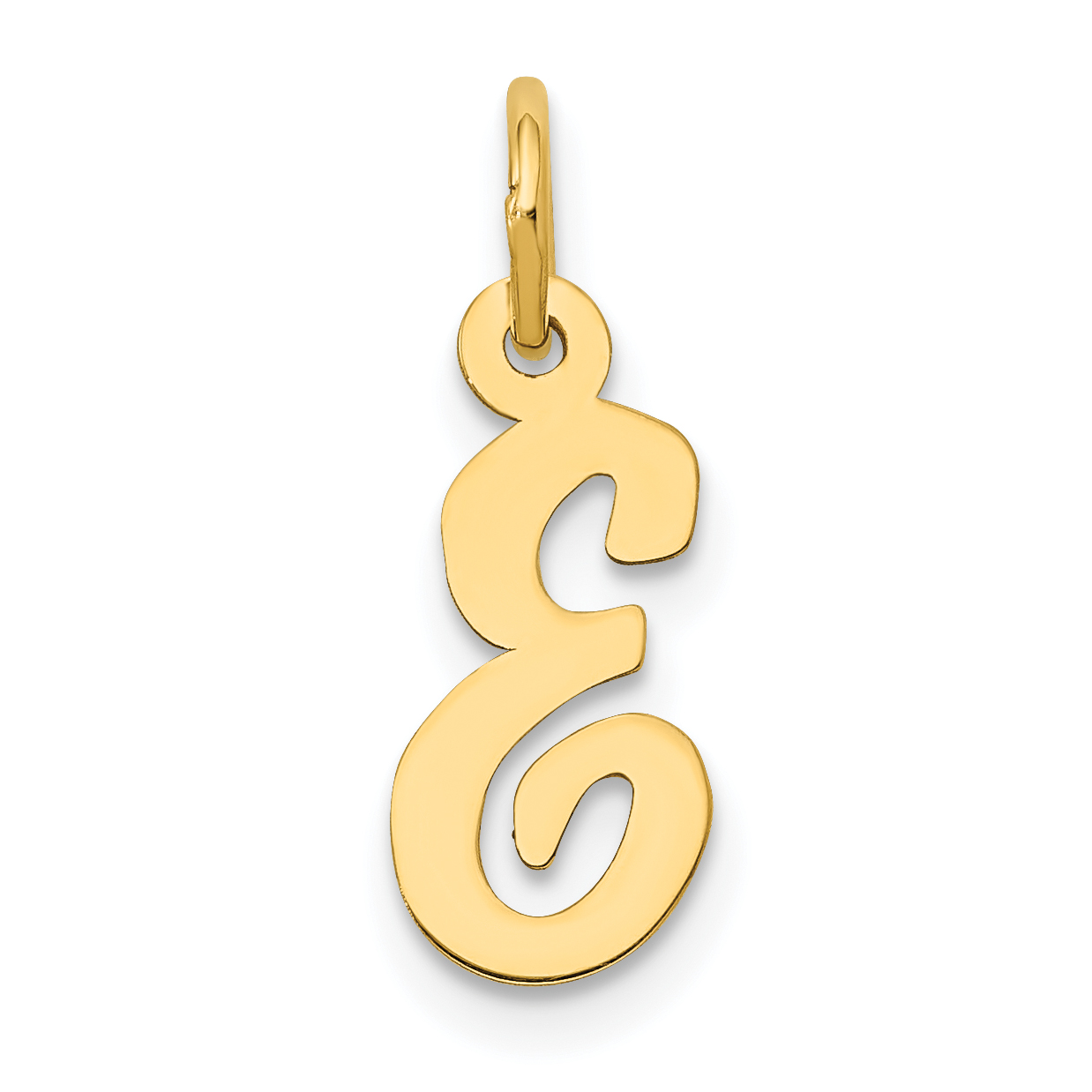 14k Small Script Letter E Initial Charm (YC658E)