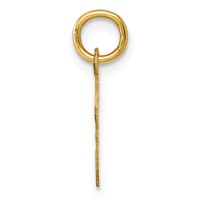 14K Yellow Gold Small Script Letter F Initial Charm view 2