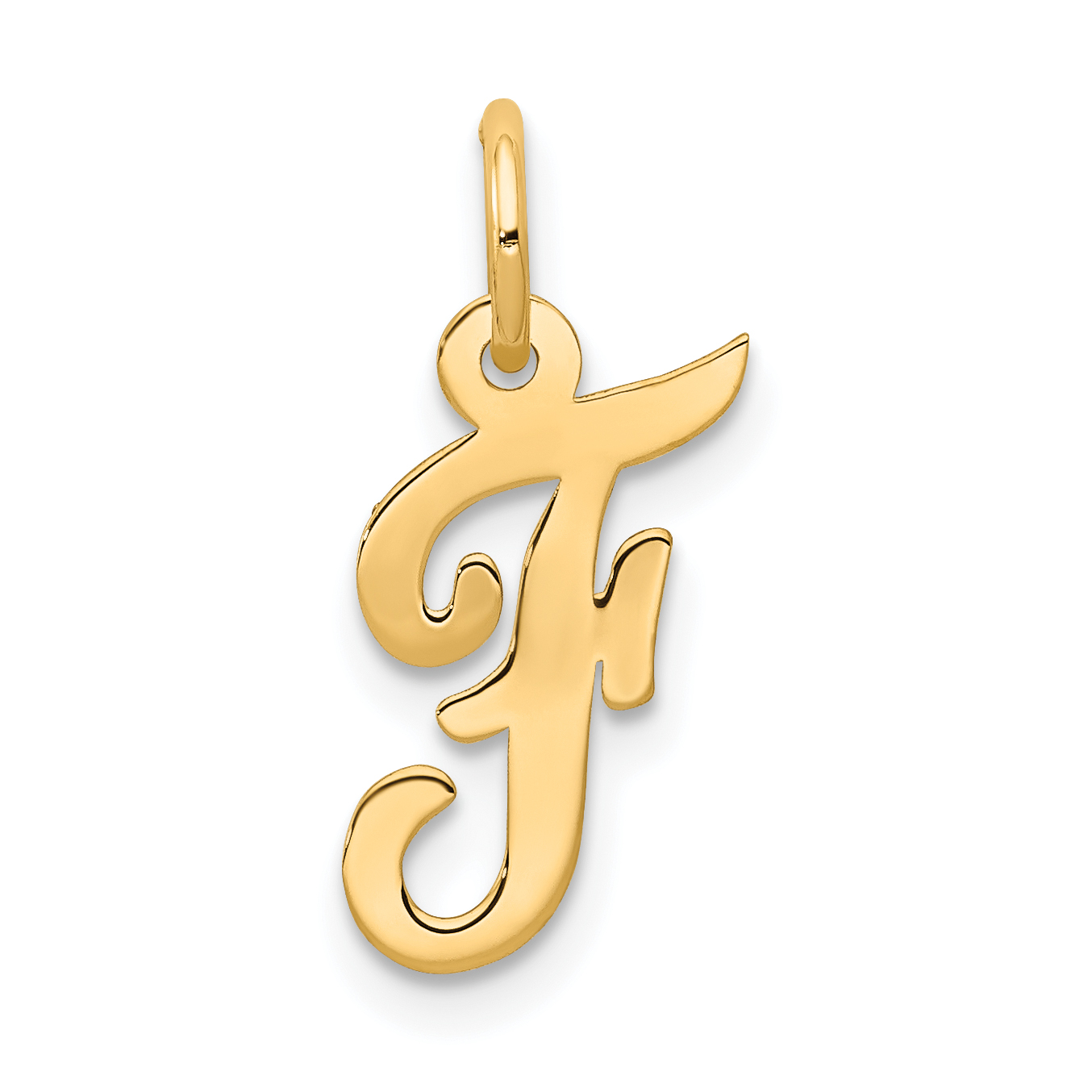 14k Small Script Letter F Initial Charm (YC658F)