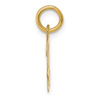 14K Yellow Gold Small Script Letter H Initial Charm view 2