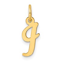 14K Small Script Letter I Initial Charm view 1
