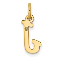 14K Small Script Letter J Initial Charm view 3