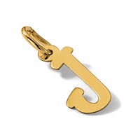 14K Small Script Letter J Initial Charm view 5