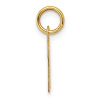 14K Yellow Gold Small Script Letter K Initial Charm view 2