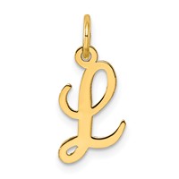 14K Small Script Letter L Initial Charm view 1