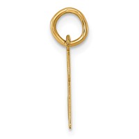 14K Yellow Gold Small Script Letter N Initial Charm view 2