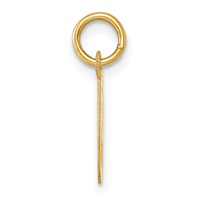 14K Yellow Gold Small Script Letter O Initial Charm view 2