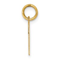 14K Yellow Gold Small Script Letter P Initial Charm view 2