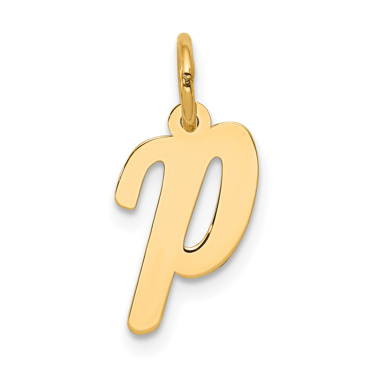 14k Small Script Letter P Initial Charm (YC658P)