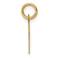14K Yellow Gold Small Script Letter R Initial Charm view 2