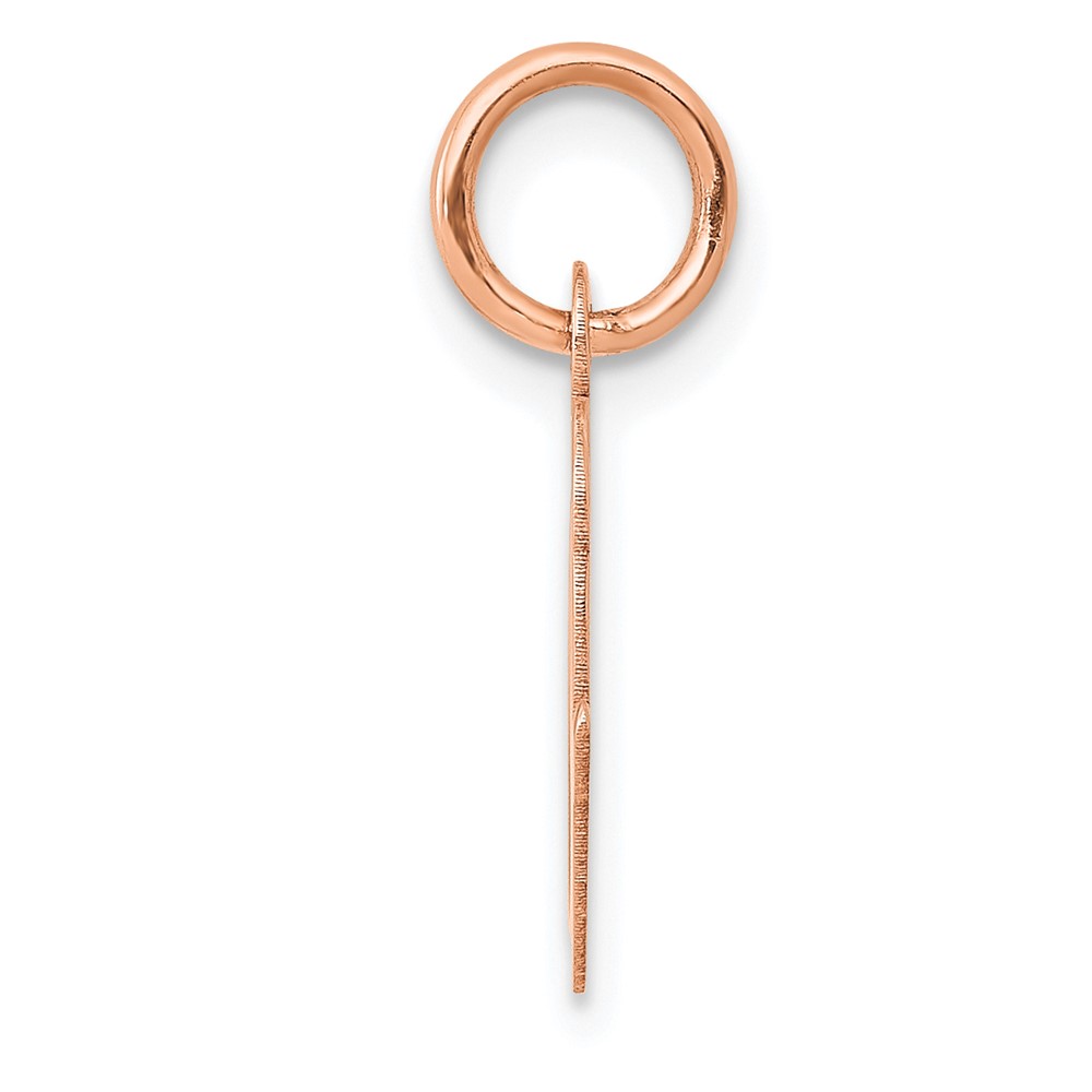 14k Rose Gold Small Script Letter O Initial Charm (YC658RO)