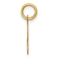 14K Yellow Gold Small Script Letter S Initial Charm view 2