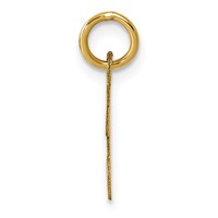 14K Yellow Gold Small Script Letter T Initial Charm view 2