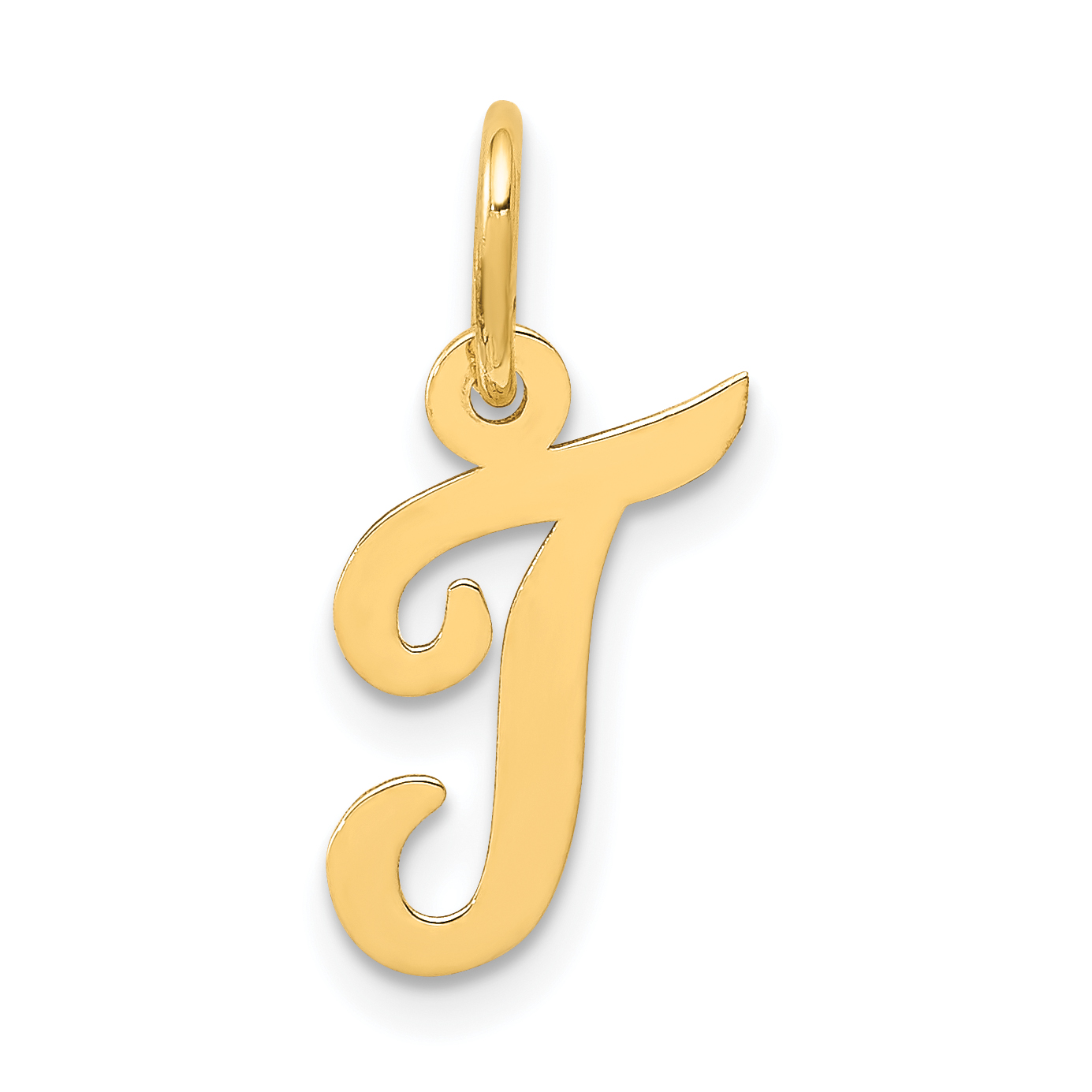 14k Small Script Letter T Initial Charm (YC658T)