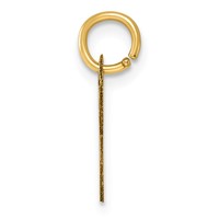 14K Yellow Gold Small Script Letter W Initial Charm view 2