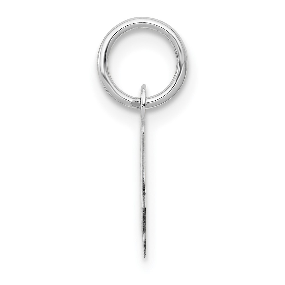 14k White Gold Small Script Letter A Initial Charm (YC659A)