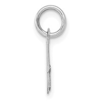 14K White Gold Small Script Letter a Initial Charm view 2