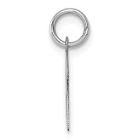 14K White Gold Small Script Letter B Initial Charm view 2