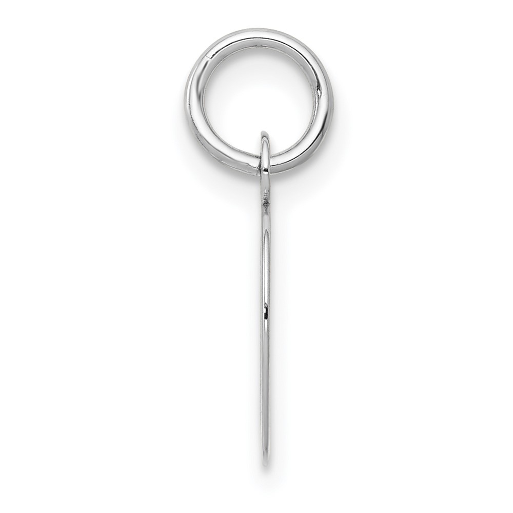 14k White Gold Small Script Letter D Initial Charm (YC659D)
