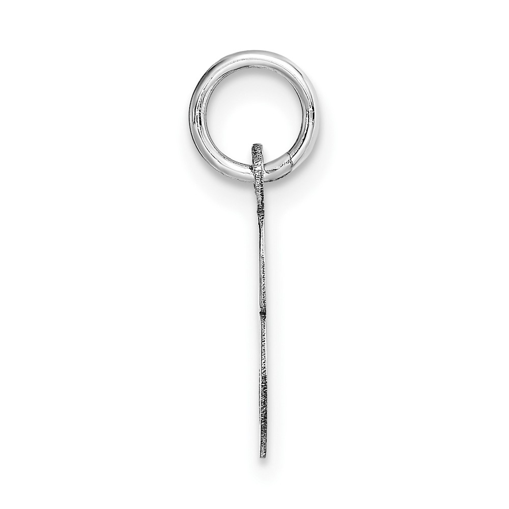 14k White Gold Small Script Letter E Initial Charm (YC659E)