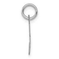 14K White Gold Small Script Letter E Initial Charm view 2