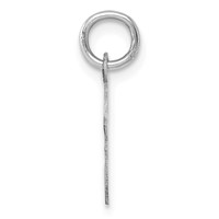 14K White Gold Small Script Letter F Initial Charm view 2