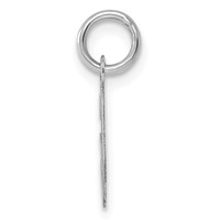 14K White Gold Small Script Letter G Initial Charm view 2