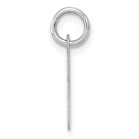 14K White Gold Small Script Letter M Initial Charm view 2